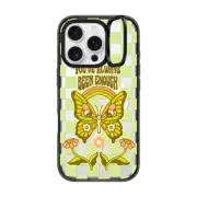 iPhone 16 Pro Impact Ring Stand Case MagSafe Compatible Positive Butterfly Quote
