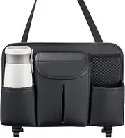 Vehicle Back Seat Organizer | Multi-Pocket Bottle Bag,Headrest Dangling Pouch, Multifunctional Backseat Tissue Box For RV Sedan Truck
