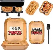 Ninipie Philips 3000 Series Hot Air Fryer Baking Paper 150 Pieces Airfryer Baking Paper for Tefal Easy Fry 5.2L/3.1L/Cecotec 5.5L/3.5L, Accessories for Philips NA352/00, NA350/00