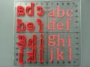 Cambria Math Font Lowercase Cookie Cutter Set