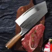 Cleaver Knives Heavy Duty Chinese Knife Wooden Handle Knife Cleaver Meat Kitchen
