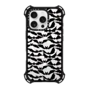 iPhone 16 Pro Bounce Case MagSafe Compatible GOING BATTY - HALLOWEEN BATS SPOOKY BLACK PATTERN By Ebi Emporium