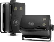 3 Way Mini Box Speaker System 3.5 Inch 200 Watt Waterproof Marine Grade Mount