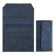 Navy Blue Crochet Accessories Storage Pouch - Soft Leatherette Organizer for Hoo