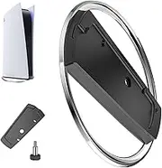 PS5 Slim Stand, PS5 Vertical Stand, PS5 Video Games Console Disc and Digital Edition Vertical Stand Thin and Lightweight Vertical Cooling Base with Upright Holder Black, Black, Modern
