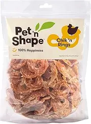 Pet 'N Shape - Chik 'N Rings - 100-Percent Natural Chicken Jerky Dog Treats Tub, 2-Pound