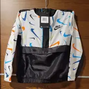 Nike NSW Swooshfetti Anorak All Over Print Windbreaker Jacket Sz 5