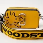Marc Jacobs Snapshot Peanuts Camera Bag Yellow Shoulder Leather Woodstock