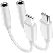 Mizi (2Pack USB to 3.5mm Audio Jack Adapter, External Sound Card Converter Compatible with Headset, PC, Laptop, Mac, Desktops, Linux, PS4 and More Devices - White