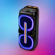 X Echo Super Party Tower Speaker 50W with Wireless Microphone Black