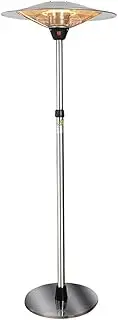 Outdoor Electric Patio Heater, 3000W Infrared Carbon Tube Heater with 3 Power Levels,Height Adjustable, IPX4 Waterproof Standing Patio Heater for Safety Overheat Protection