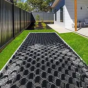 CFLNYC Ground Grid Driveway, Outdoor Garden Backyard Gravel Grid 2 Inch Tall, Soil Stabilizer Permeable Pavers(5x8 m/16.5x26 ft)