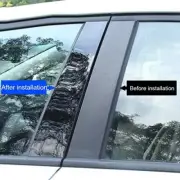 8X Black Pillar Posts For Hyundai Solaris 2018-22 Door Trim Piano Cover Window