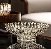 Puremagics Hand-Painted Gold Decorative Bowl-12 Diameter, Gold Fruit Bowl, Kitchen Table Centerpiece, Home Decor.