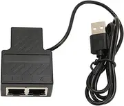 Ethernet Splitter, RJ45 1 to 2 Port 100Mbps Ethernet Splitter Plug and Play High Speed RJ45 Network Splitter Adapter Plug LAN Network Connector for Cat5 Cat5e Cat6 Cat7 Cat8