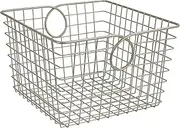 Spectrum Diversified Teardrop Storage Basket, Large, Satin Nickel