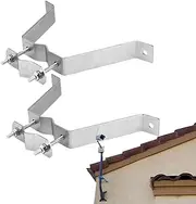 Antenna Mounting Brackets, Heavy Duty TV Mount, Weatherproof Mounting Hardware, Sturdy Home Improvement Tool for Wall, Ceiling, Roof, Fence Installation, 8.82x3.54 inches