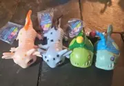 Aquoddities Squishimals 2 Angler Fish & 2 Axolotls Stretchy Toy Sensory total 4
