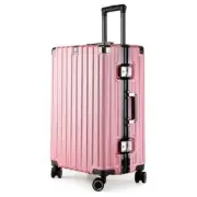 Aluminum Alloy Hard-Shell Suitcase with TSA Lock -20" Spinner Luggage in Pink