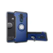 2 Pcs Magnetic 360 Degree Rotation Ring Holder Armor Protective Case for Huawei Mate 10 Pro (Blue)