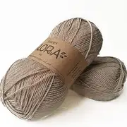 65% Wool 35% Alpaca Yarn, Drops Flora, 1 or Superfine, Fingering Weight, 4 ply, 1.8 oz 230 Yards per Ball (07 Beige)
