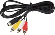Audio Video AV Wire Cable 3RCA Cord 9 Pin To RCA Connection Cord AV Cable RCA Connection Cord AV Connection Adapter Wire for Sega Genesis 2 & 3