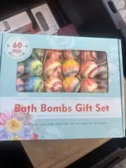 60 Pcs Bath Bombs Set - Massive Quantity Natural Bath Bombs for Kids/Women/Men
