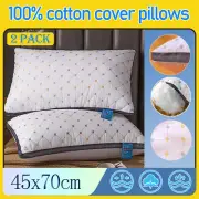 2/4/6 PACK Bed Pillows With Premium Cotton Cover Breathable Fillling Hotel Style