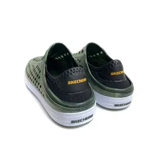 SKECHERS 休閒洞洞鞋 水陸 童鞋 墨綠色 406455CAMO no491