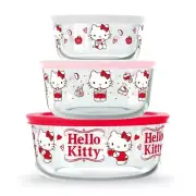 Pyrex® 6-piece Glass Storage Set: Hello Kitty® My Favorite Flavor - NIB