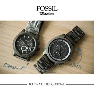 8款原裝進口美國FOSSIL FS4552/FS4682/FS4772/FS4656金屬工業風格三眼碼錶計時腕錶 黑武士
