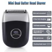 Mens Electric Beard Shaver Trimmer Razor Rechargeable Hair Shaving Machine USB