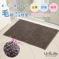 在飛比找momo購物網優惠-【UdiLife】毛絨絨-吸水止滑地墊40x60cm-咖啡 