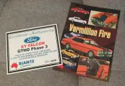 Biante Ford Falcon XY GTHO Phase 3 Vermillion Fire 1:18 BROCHURE AND COA ONLY