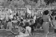 People At A Love-In Held At Griffith Park Los Angeles Us 1967 Old Photo 1