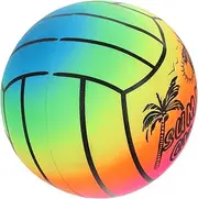 CLISPEED Inflatable Volleyball Large Beach Ball PVC Material Sports Ball Pool Toys for Adults Teens Random Style
