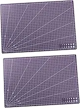 Vaveren 2X Cutting Mats Gridded A3 Cutting Pads Cut Boards Cutting Sewing Mat for Leather Hobby Project Scrapbooking Crafting Artists, Violet