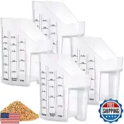 Uiifan Feed Scoop with Measurements 3 Quarts Plastic Measuring Reusable Pelle