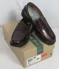 Clarks Mens Shoes Helmar Step Burgandy Brown Size 8 US Mens Loafers 26550 NEW