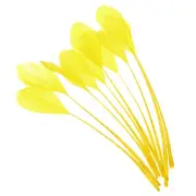 6-8 Inch Goose Feathers, 100 Pack Bulk Natural Feathers Style 4, Yellow