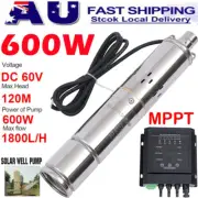 3” 60V 600W Deep Well Solar Water Pump Submersible Pump + MPPT Controller