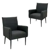 Black Brock Outdoor Armchairs (Set of 2)