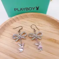 在飛比找蝦皮購物優惠-PLAYBOY 蝴蝶結鑲鑽兔子耳環正貨