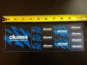 OKUMA RODS REELS TACKLES Sheet/10pcs DECALS STICKERS outdoors overland marine
