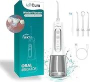 infiCura Water Flosser Cordless with multi purpose Nozzles – Large Tank & IPX7 Waterproof Design, 4 Cleaning Modes & 30-Day Battery Life, Quiet, Portable & Lightweight for Perfect Oral Hygiene Anywhere