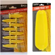 Cooking Concepts Corn Holders, 8-ct. & Corn Tray, Set 4-ct ( Total 12 Pieces )