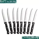 6 Pieces Stainless Knife Set Professional Serrated Steak Knives Kitchen Tools