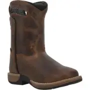 Dan Post Boy's Hayden Square Toe Brown Leather Pull On Boots DPC3962