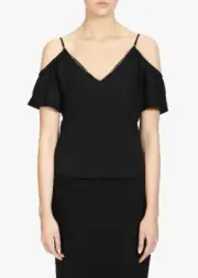 NWT T BY ALEXANDER WANG Cold Shoulder Top Size 6