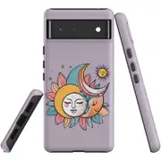 For Google Pixel 6 Tough Protective Cover, Sleeping Moon